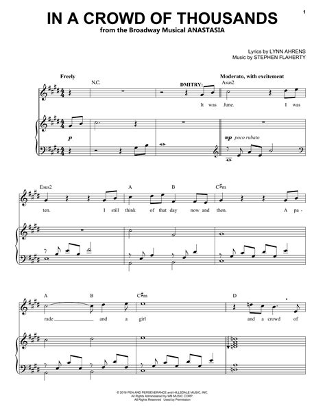 "In a Crowd of Thousands" Sheet Music - Musicnotes.com