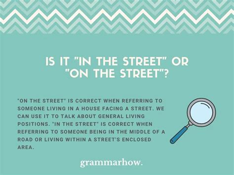 "In the street" vs. "On the street" - UsingEnglish.com ESL Forum