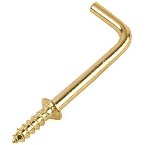 "L" Hook - 1-1/2" Brass Plated (100 PER BAG) H561A-BP