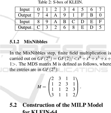 "MILP modeling of matrix multiplication: cryptanalysis of KLEIN.