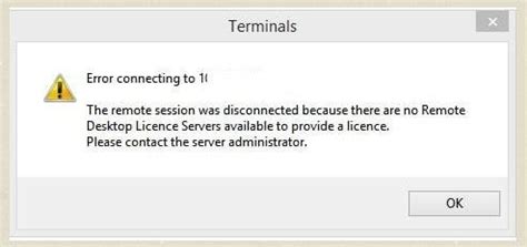 "No Remote Desktop License Servers available" error message in …