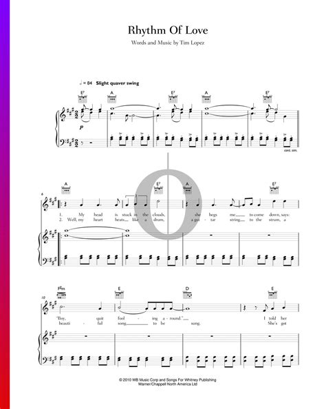 "RHYTHM OF LOVE" Sheet Music - Musicnotes.com