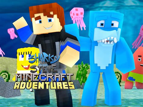 "Sharky and Scuba Steve Minecraft Adventures" …