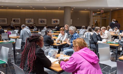 "Terri Cepeda and Students at Dining Commons"