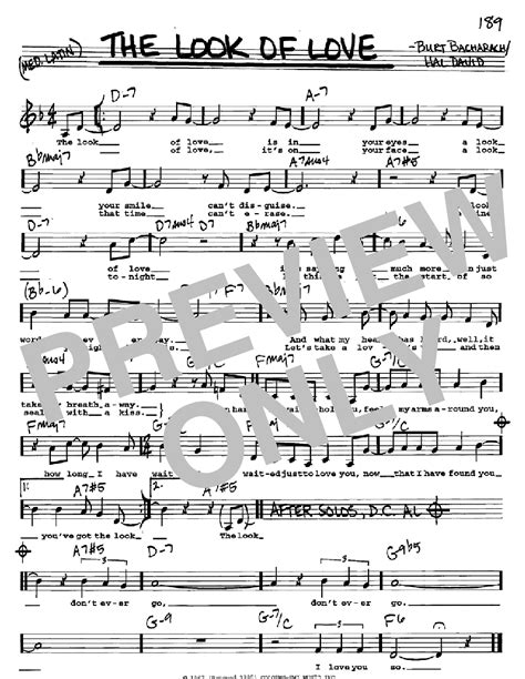 "The Look of Love" Sheet Music