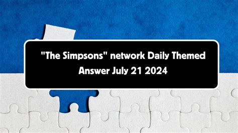 "The Simpsons" network crossword clue