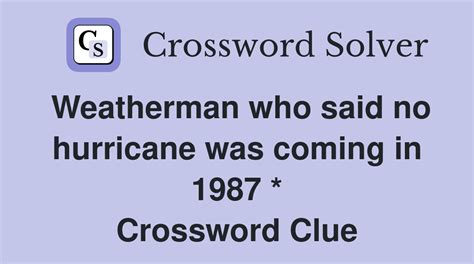 "Today" weatherman - crossword puzzle clue