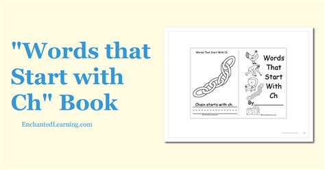 "Words that Start with Ch" Book Enchanted Learning