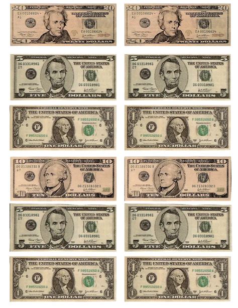 $100 fake money printable. Dec 31, 2020 - Printable play money for use teaching money math or for pretend play. All denominations from $1 to $100 in ready to print templates! 
