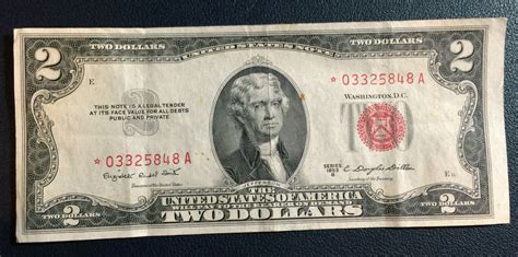 1953 A $2 Dollar Bill Red Seal Note Estimated delivery 