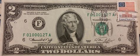 1976 Bicentennial TWO DOLLAR $2 Bill Uncirculated Currency C