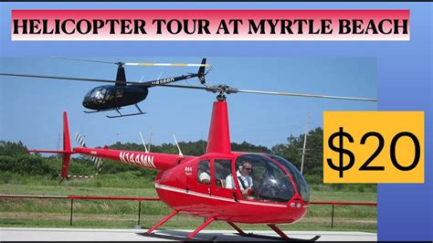 $20 helicopter rides myrtle beach. 7. Take a Helicopter Tour. View Myrtle Beach from the sky via helicopter! Helicopter Adventures is known for its popular $20 introductory ride which travels two miles over some of the city's landmarks. Oceanfront Helicopters offers its own $20 helicopter ride that travels two miles over the beach. Both companies also offer longer tours, some ... 