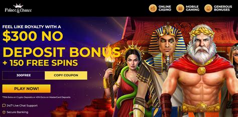 Palace of Chance with a $300 deposit bonus and a 300 free spin online casino bonus on the Coyote Cash online slot machine. Palace of Chance with a $300 deposit bonus .... 