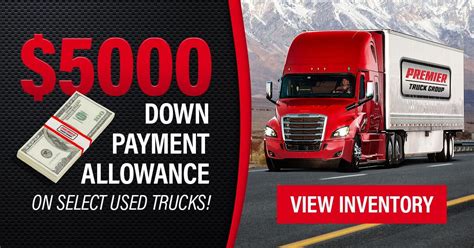 *$5K Select Your Way*: Terms subject to credit approval. For select used trucks purchased from Premier Truck Group inventory only. Up to $5,000 in down payment match with a minimum match of $1,000 and with approved credit. Used Truck purchase offers are available through June 30, 2024 and subject to end without notice.