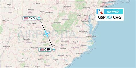 $89 American Airlines Flights: Cincinnati (CVG) to Greenville (GSP)