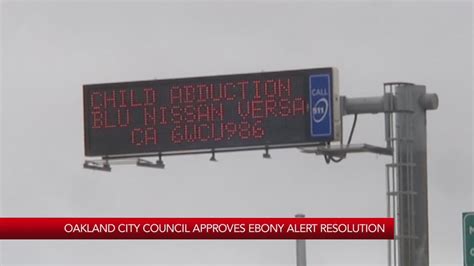 'Ebony Alert' bill resolution adopted by Oakland City Council