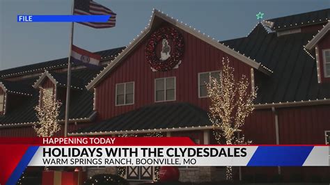 'Holidays with the Clydesdales' starting today through Dec. 30