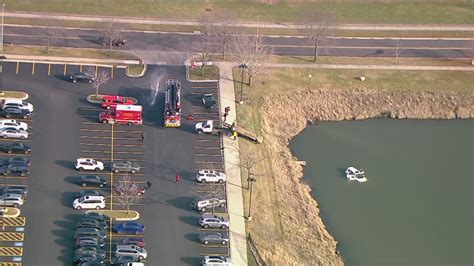 'Luckily, they’re okay': 2 adults, toddler pulled to safety after crashing car into pond in Naperville