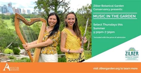 'Music in the Garden' planned for Thursdays at Zilker Botanical Garden throughout summer