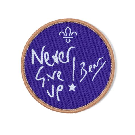 'Never Give Up' badge for scouts launched