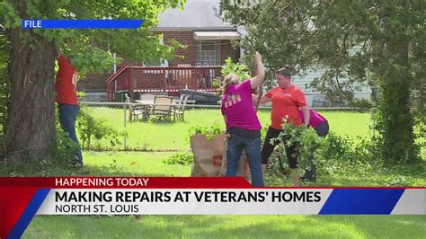 'Re-Building Together St. Louis' and Home Depot making repairs at veterans' homes