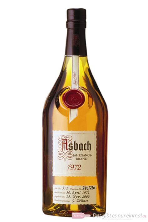 (208,34€/l) Asbach Jahrgangsbrand 1972 Weinbrand 40% 0,7l …