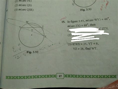 (3) If WX = 25, YT = 8, YZ = 26,find WT - Brainly.in