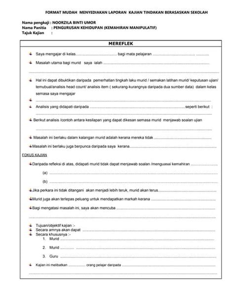 (DOC) FORMAT MUDAH MENYEDIAKAN LAPORAN …