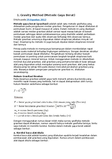 (DOC) Gravity Method (Metode Gaya Berat - Academia.edu - wintechmobiles.com
