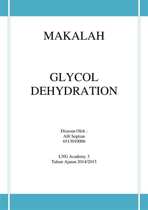 (DOC) Glycol Dehydration Alfi Septian - Academia.edu