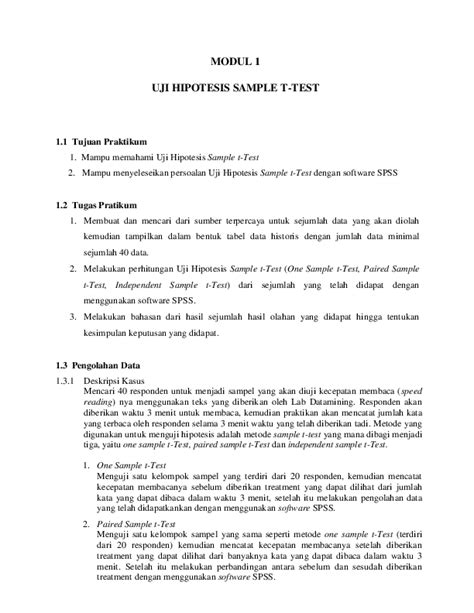 (DOC) Laporan One Sample T-test - Academia.edu - wintechmobiles.com