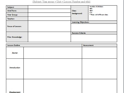 (DOCX) Lesson Planning Template Great Learning Nowgreatlearningnow