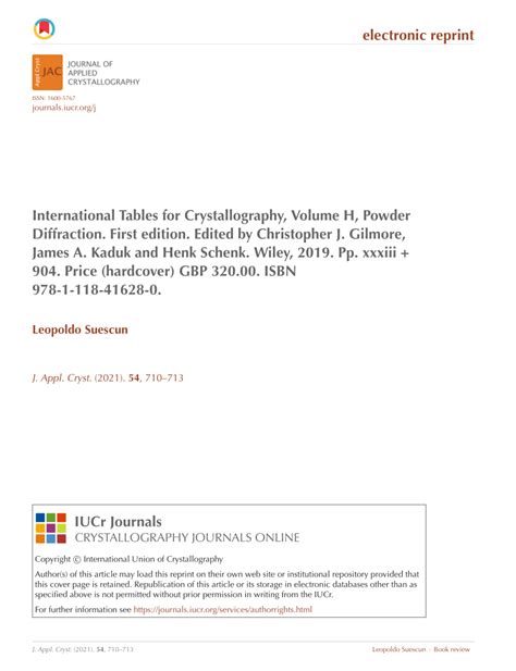 (International Tables for Crystallography) Powder diffraction in art ... - wintechmobiles.com