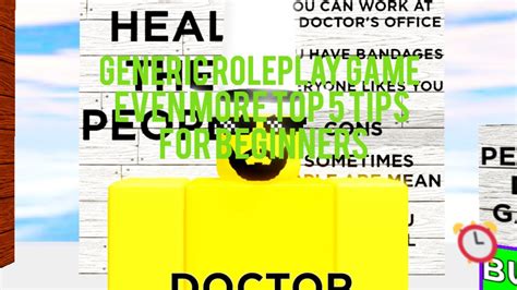(OLD) Roblox Generic Roleplay Game Top 5 More Tips for Beginners YouTube