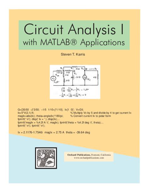 (PDF) ( (MATLAB)) Circuit Analysis I kapitan tutan - Academia.edu