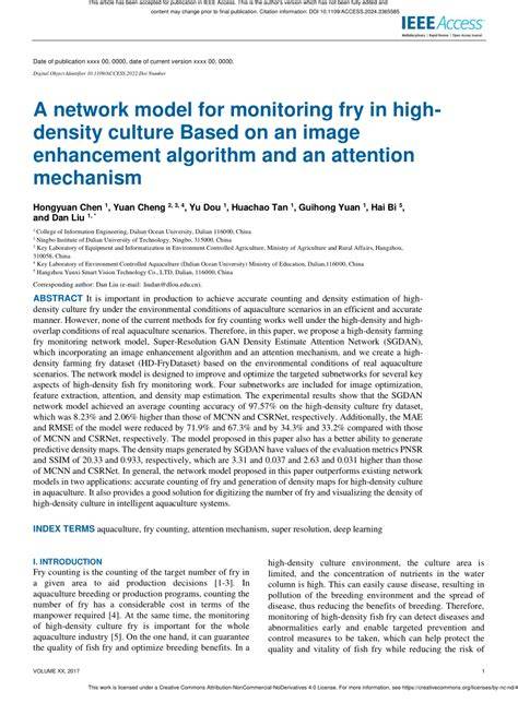 (PDF) A network model for monitoring fry in high … - raincitystudios.com