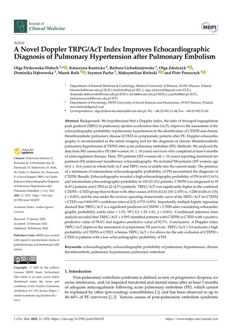 (PDF) A Novel Doppler TRPG/AcT Index Improves ... - ResearchGate