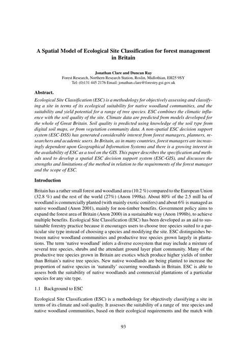 (PDF) A spatial model of Ecological Site Classification … - raincitystudios.com