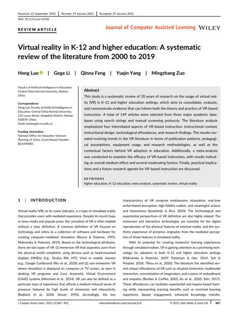 (PDF) A Systematic Literature Review on Extended Reality: Virtual ...