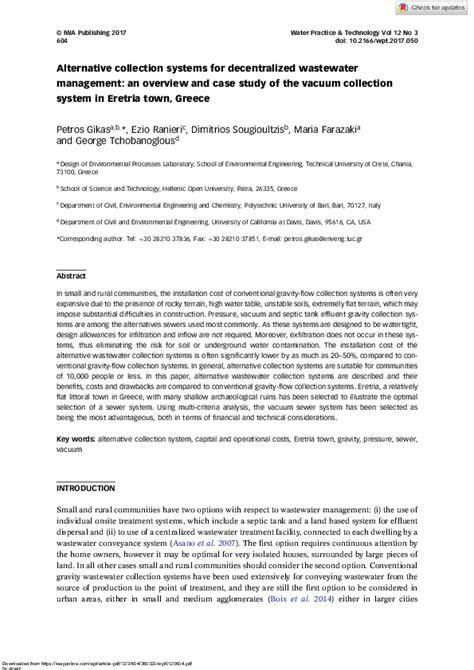 (PDF) Alternative collection systems for decentralized wastewater ... - raincitystudios.com