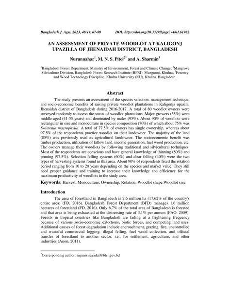 (PDF) AN ASSESSMENT OF PRIVATE WOODLOT AT … - raincitystudios.com