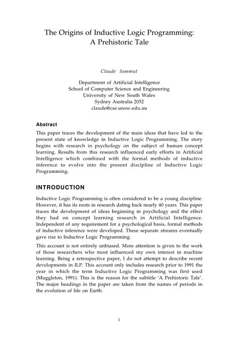 (PDF) An Introduction to Inductive Logic Programming - coolestguyplanet.net