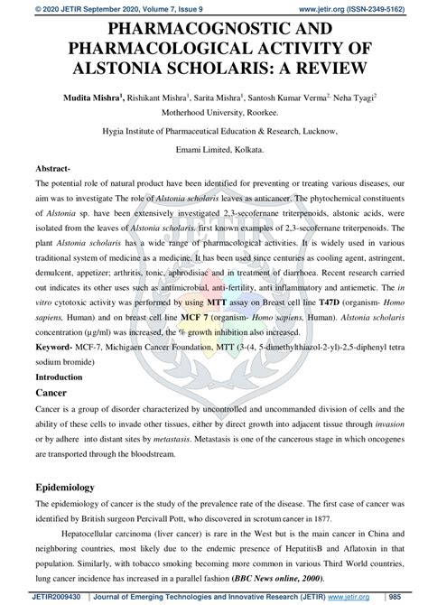 (PDF) An updated review on Alstonia scholaris: A ... - ResearchGate - raincitystudios.com