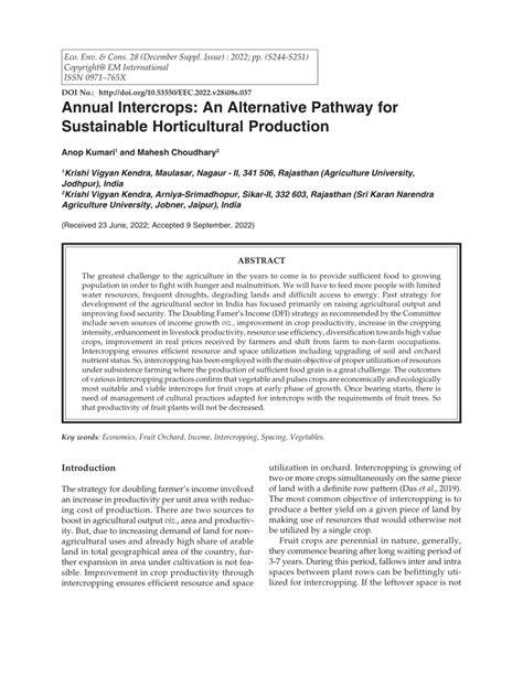 (PDF) Annual Intercrops: An Alternative Pathway for … - raincitystudios.com