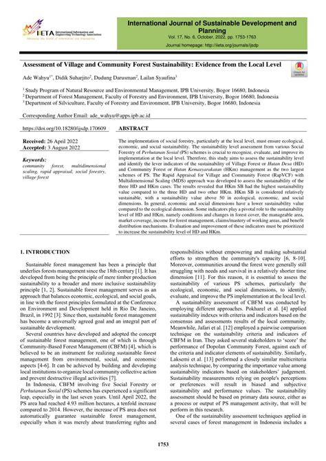(PDF) Assessment of Village and Community Forest … - raincitystudios.com