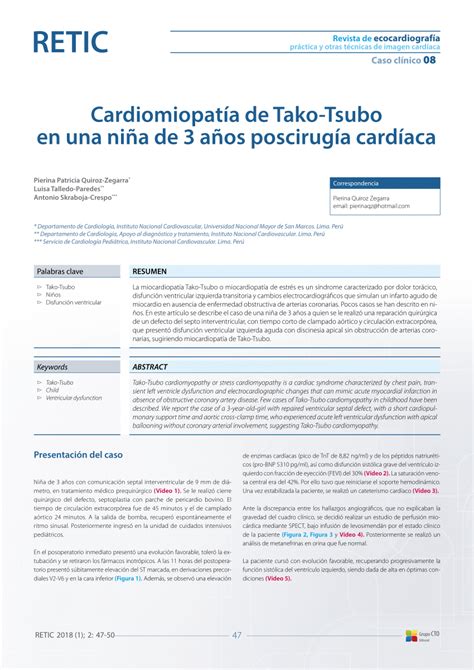 (PDF) Actualización de cardiomiopatía de Takotsubo