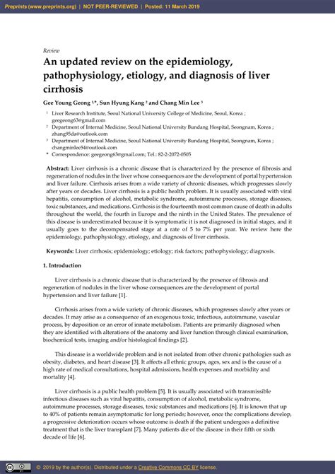 (PDF) An updated review on the epidemiology, pathophysiology, etiology …