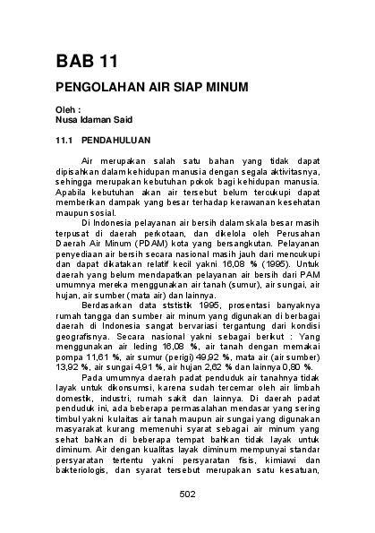 (PDF) BAB 11 PENGOLAHAN AIR SIAP MINUM - raincitystudios.com