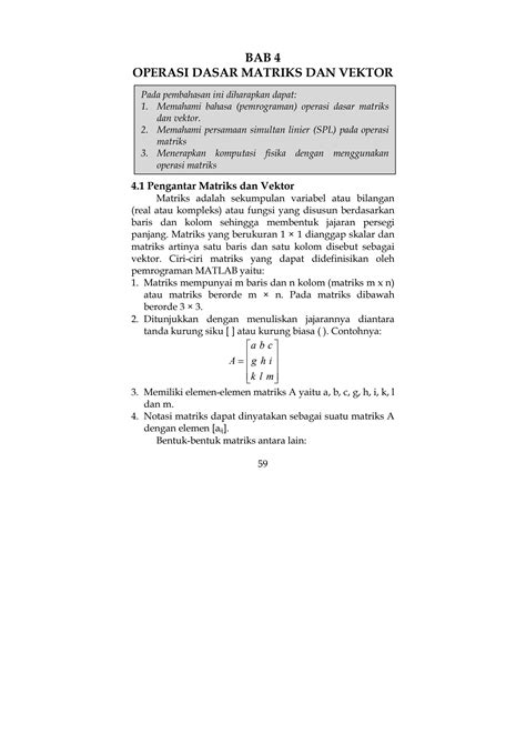 (PDF) BAB 4 OPERASI DASAR MATRIKS DAN VEKTOR - wintechmobiles.com