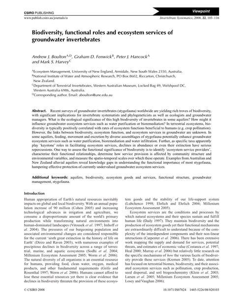 (PDF) Biodiversity, functional roles and ecosystem … - raincitystudios.com